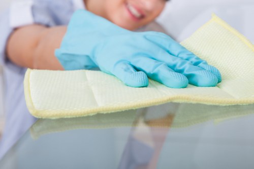 Clean bathroom and towels prepared for a short-let changeover