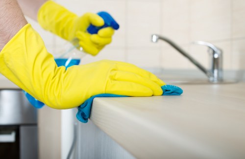 Customer access instructions and appointment preparation for a cleaning visit