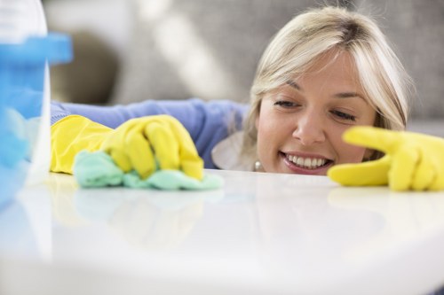 Deep cleaning of a corner sofa in a Westhampstead property