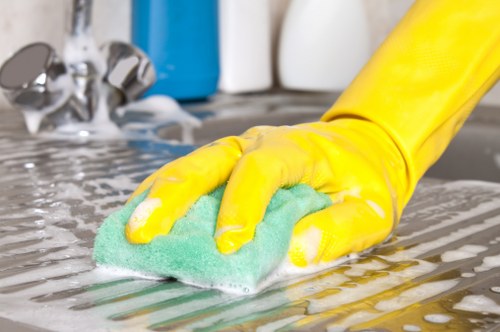 Regular cleaning visit for a Westhampstead property with access considerations