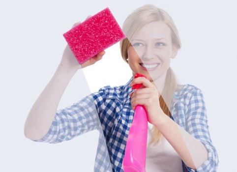Professional Westhampstead cleaning staff using safe working practices