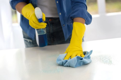 Technician preparing professional carpet cleaning equipment in West Hampstead
