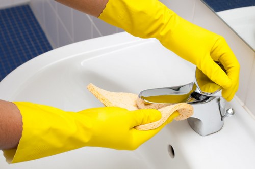 Local cleaning team working in a West Hampstead business premises